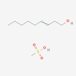 molecular formula C10H22O4S B14308683 Methanesulfonic acid;non-3-en-1-ol CAS No. 112777-73-8