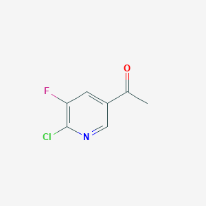 molecular formula C7H5ClFNO B1430869 1-(6-Chloro-5-fluoropyridin-3-YL)ethanone CAS No. 1256824-98-2