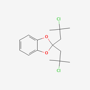 molecular formula C15H20Cl2O2 B14308713 2,2-Bis(2-chloro-2-methylpropyl)-2H-1,3-benzodioxole CAS No. 110614-13-6