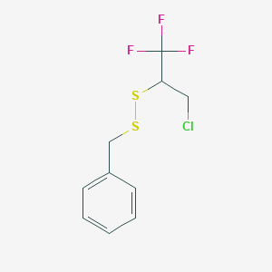 molecular formula C10H10ClF3S2 B14308720 {[(3-Chloro-1,1,1-trifluoropropan-2-yl)disulfanyl]methyl}benzene CAS No. 111832-14-5