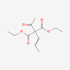 molecular formula C12H18O5 B14308745 Diethyl acetyl(prop-1-en-1-yl)propanedioate CAS No. 113335-38-9