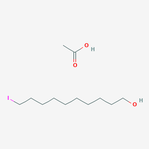 molecular formula C12H25IO3 B14308746 Acetic acid--10-iododecan-1-ol (1/1) CAS No. 114461-03-9