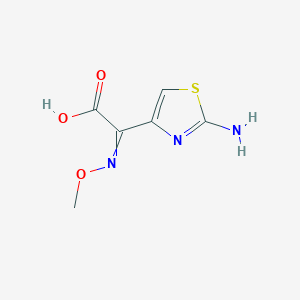molecular formula C6H7N3O3S B143088 2-(2-Aminothiazol-4-yl)-2-(methoxyimino)acetic acid CAS No. 65872-41-5