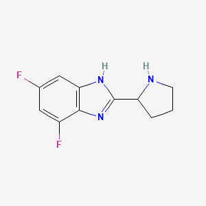 molecular formula C11H11F2N3 B1430881 4,6-Difluoro-2-(pyrrolidin-2-yl)-1H-benzo[d]imidazole CAS No. 1267063-72-8