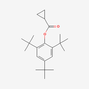molecular formula C22H34O2 B14308831 Cyclopropanecarboxylic acid, 2,4,6-tris(1,1-dimethylethyl)phenyl ester CAS No. 113719-02-1