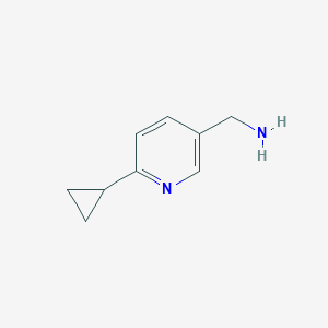 molecular formula C9H12N2 B1430887 6-Cyclopropylpyridine-3-methanamine CAS No. 1256823-20-7