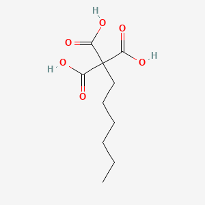molecular formula C10H16O6 B14308915 Heptane-1,1,1-tricarboxylic acid CAS No. 110063-44-0