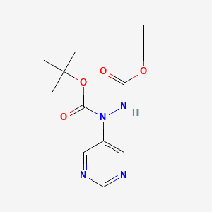 5-(1,2-DI-Boc-hydrazino)pyrimidine