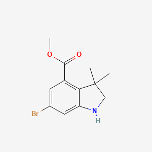 Methyl 6-bromo-3,3-dimethyl-2,3-dihydro-1H-indole-4-carboxylate