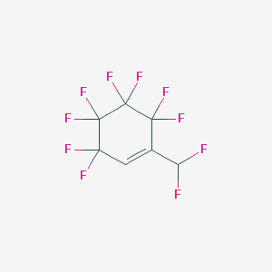 molecular formula C7H2F10 B14308946 1-(Difluoromethyl)-3,3,4,4,5,5,6,6-octafluorocyclohex-1-ene CAS No. 115880-31-4