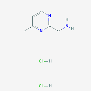molecular formula C6H11Cl2N3 B1430900 (4-Methylpyrimidin-2-yl)methanamine dihydrochloride CAS No. 1390654-85-9