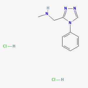 molecular formula C10H14Cl2N4 B1430903 N-methyl-1-(4-phenyl-4H-1,2,4-triazol-3-yl)methanamine dihydrochloride CAS No. 1426291-32-8