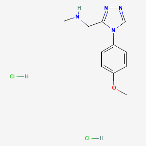 molecular formula C11H16Cl2N4O B1430905 {[4-(4-methoxyphenyl)-4H-1,2,4-triazol-3-yl]methyl}methylamine dihydrochloride CAS No. 1426290-41-6