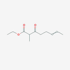 molecular formula C11H18O3 B14309056 Ethyl 2-methyl-3-oxooct-6-enoate CAS No. 112292-84-9