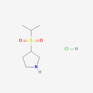 molecular formula C7H16ClNO2S B1430907 3-(Propane-2-sulfonyl)pyrrolidine hydrochloride CAS No. 1864064-35-6