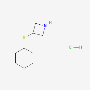 molecular formula C9H18ClNS B1430908 3-(Cyclohexylsulfanyl)azetidine hydrochloride CAS No. 1864062-94-1