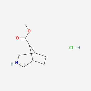 molecular formula C9H16ClNO2 B1430913 Methyl 3-azabicyclo[3.2.1]octane-8-carboxylate hydrochloride CAS No. 1403766-94-8