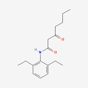 molecular formula C17H25NO2 B14309221 N-(2,6-Diethylphenyl)-3-oxoheptanamide CAS No. 114007-48-6