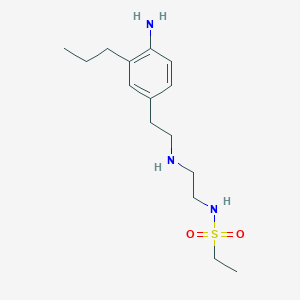molecular formula C15H27N3O2S B14309232 N-(2-{[2-(4-Amino-3-propylphenyl)ethyl]amino}ethyl)ethanesulfonamide CAS No. 112195-32-1
