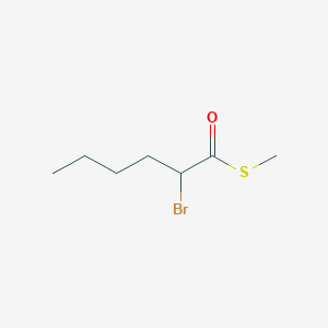molecular formula C7H13BrOS B14309329 S-Methyl 2-bromohexanethioate CAS No. 115219-54-0