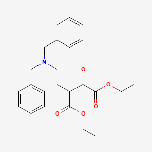 molecular formula C24H29NO5 B14309342 Diethyl 2-[2-(dibenzylamino)ethyl]-3-oxobutanedioate CAS No. 110314-88-0