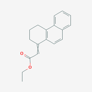 molecular formula C18H18O2 B14309346 Ethyl (3,4-dihydrophenanthren-1(2H)-ylidene)acetate CAS No. 112467-95-5
