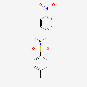 molecular formula C15H16N2O4S B14309353 N,4-Dimethyl-N-[(4-nitrophenyl)methyl]benzene-1-sulfonamide CAS No. 115562-51-1