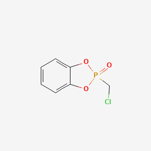 molecular formula C7H6ClO3P B14309375 2-(Chloromethyl)-2H-1,3,2lambda~5~-benzodioxaphosphol-2-one CAS No. 110606-89-8