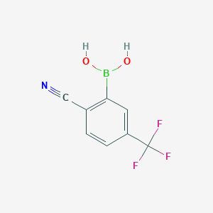 molecular formula C8H5BF3NO2 B1430940 2-Cyano-5-(trifluoromethyl)phenylboronic acid CAS No. 1375110-43-2
