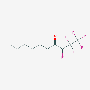 molecular formula C10H14F6O B14309401 1,1,1,2,2,3-Hexafluorodecan-4-one CAS No. 113487-29-9