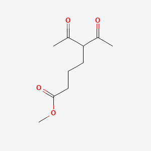 molecular formula C10H16O4 B14309403 Methyl 5-acetyl-6-oxoheptanoate CAS No. 112114-43-9