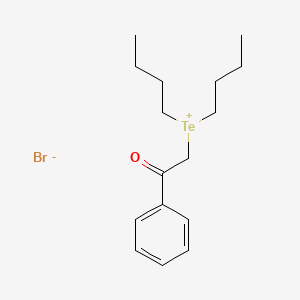 molecular formula C16H25BrOTe B14309449 Telluronium, dibutyl(2-oxo-2-phenylethyl)-, bromide CAS No. 111873-49-5