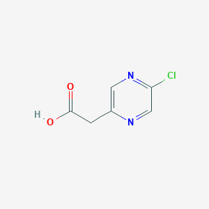 molecular formula C6H5ClN2O2 B1430945 2-(5-Chloropyrazin-2-YL)acetic acid CAS No. 1196151-32-2