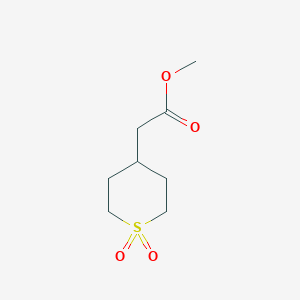 molecular formula C8H14O4S B1430948 Methyl (1,1-dioxidotetrahydro-2H-thiopyran-4-yl)acetate CAS No. 1419101-16-8