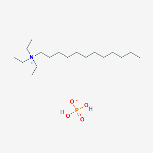 molecular formula C18H42NO4P B14309493 N,N,N-Triethyldodecan-1-aminium dihydrogen phosphate CAS No. 112241-66-4