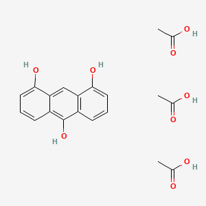 molecular formula C20H22O9 B14309521 Acetic acid;anthracene-1,8,10-triol CAS No. 111602-34-7