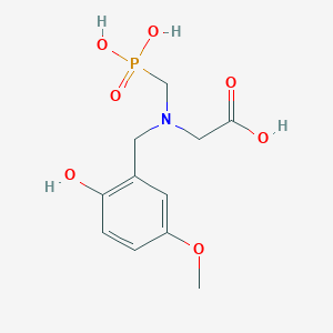 molecular formula C11H16NO7P B14309542 N-[(2-Hydroxy-5-methoxyphenyl)methyl]-N-(phosphonomethyl)glycine CAS No. 114119-25-4