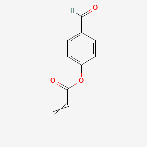 molecular formula C11H10O3 B14309556 4-Formylphenyl but-2-enoate CAS No. 114636-70-3