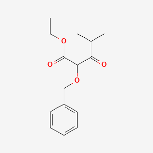 molecular formula C15H20O4 B14309587 Ethyl 2-(benzyloxy)-4-methyl-3-oxopentanoate CAS No. 112370-83-9