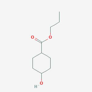 molecular formula C10H18O3 B14309591 Propyl 4-hydroxycyclohexane-1-carboxylate CAS No. 116118-44-6