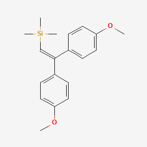 molecular formula C19H24O2Si B14309598 Silane, [2,2-bis(4-methoxyphenyl)ethenyl]trimethyl- CAS No. 110598-38-4