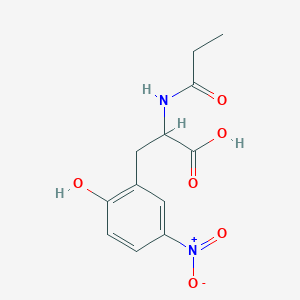 molecular formula C12H14N2O6 B14309613 2-Hydroxy-5-nitro-N-propanoylphenylalanine CAS No. 116366-13-3