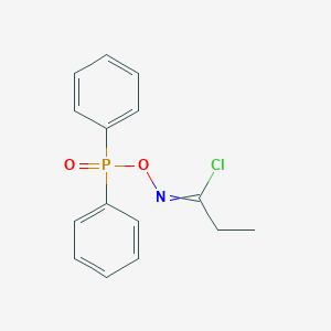 molecular formula C15H15ClNO2P B14309637 N-[(Diphenylphosphoryl)oxy]propanimidoyl chloride CAS No. 113827-82-0