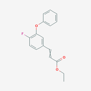 molecular formula C17H15FO3 B14309665 Ethyl 3-(4-fluoro-3-phenoxyphenyl)prop-2-enoate CAS No. 113079-73-5