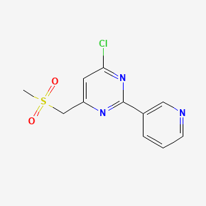 4-Chloro-6-(methanesulfonylmethyl)-2-(pyridin-3-yl)pyrimidine
