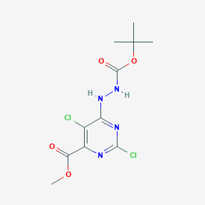 Methyl 6-({[(tert-butoxy)carbonyl]amino}amino)-2,5-dichloropyrimidine-4-carboxylate