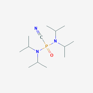 molecular formula C13H28N3OP B14309745 N,N,N',N'-Tetrapropan-2-ylphosphorodiamidic cyanide CAS No. 112550-08-0