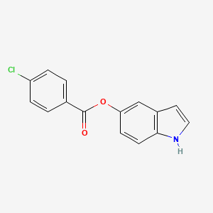 molecular formula C15H10ClNO2 B14309768 1H-Indol-5-yl 4-chlorobenzoate CAS No. 113423-46-4