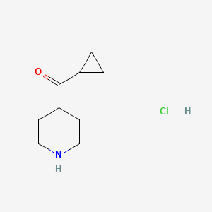 molecular formula C9H16ClNO B1430977 Cyclopropyl(piperidin-4-yl)methanone hydrochloride CAS No. 1363405-16-6