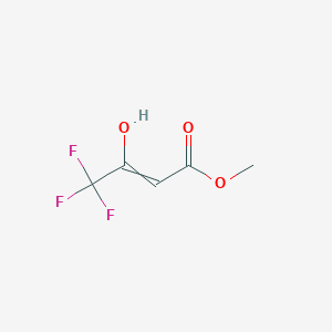molecular formula C5H5F3O3 B14309776 Methyl 4,4,4-trifluoro-3-hydroxybut-2-enoate CAS No. 113341-46-1